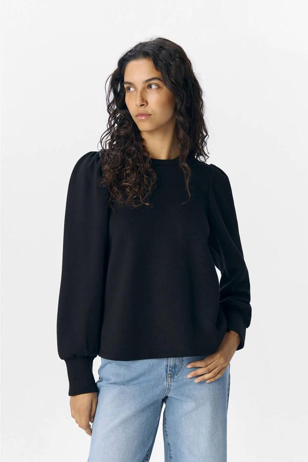 OBJECT Dames Truien & Vesten Objandrea Re L s O-neck Top Zwart - Foto 7