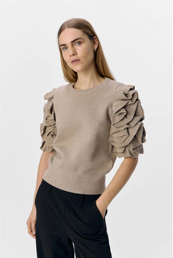 OBJECT Dames Truien & Vesten Objdiandra Knit 2 4 Re Pullover Beige - Foto 5
