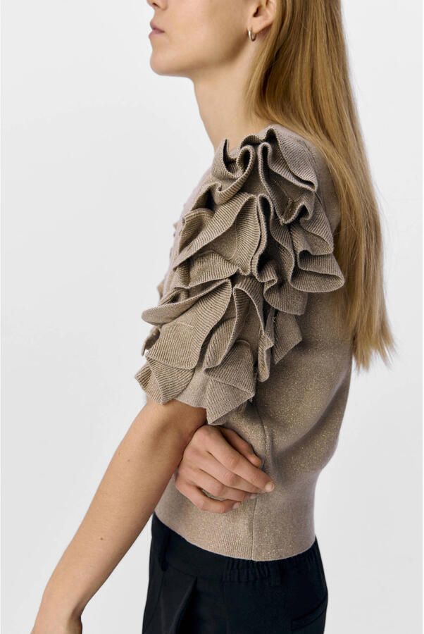OBJECT Dames Truien & Vesten Objdiandra Knit 2 4 Re Pullover Beige - Foto 7