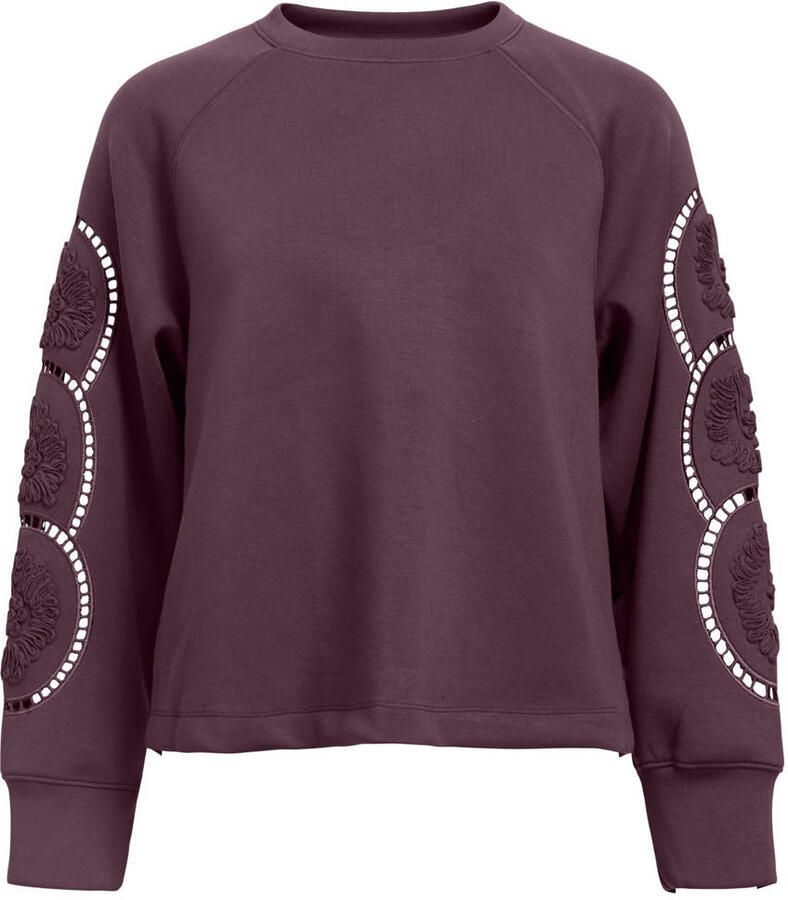 OBJECT Dames Truien & Vesten Objdorina Lo L s Sweat Top Bordeaux - Foto 5