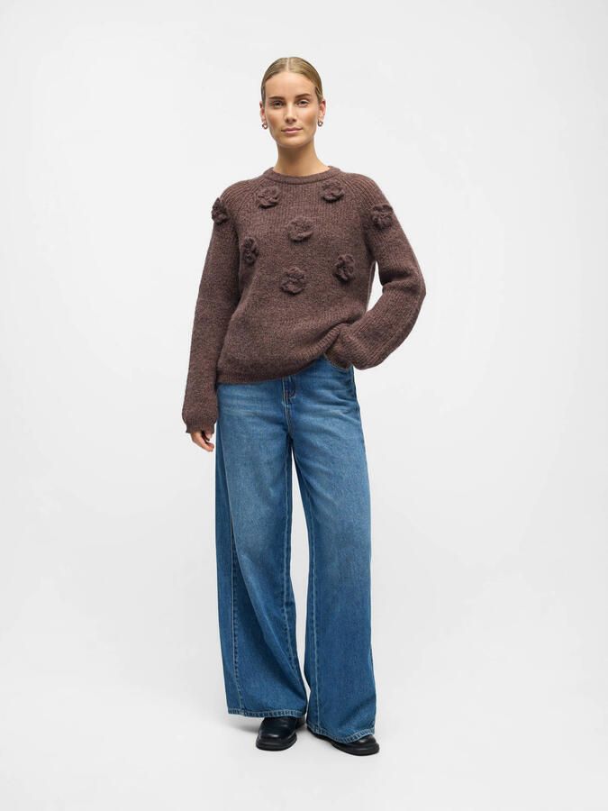 OBJECT Dames Truien & Vesten Objgitta L s Re Knit Pullover Bruin - Foto 6