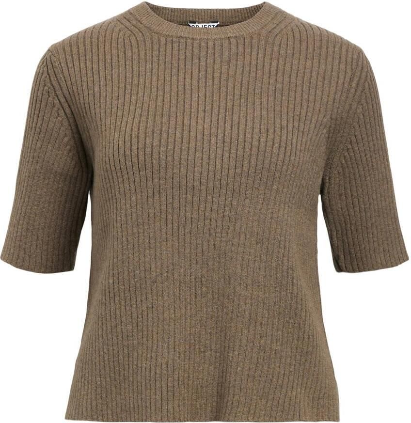 OBJECT Dames Truien & Vesten Objelva 2 4 Re O-neck Knit Bruin - Foto 5