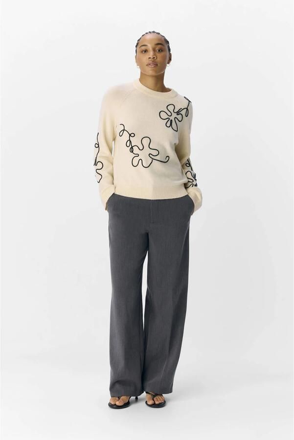 OBJECT Dames Truien & Vesten Objlaney Rubin Ls Pullover Zand - Foto 6