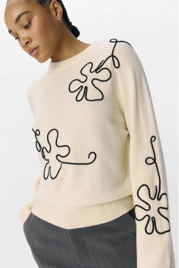 OBJECT Dames Truien & Vesten Objlaney Rubin Ls Pullover Zand - Foto 5