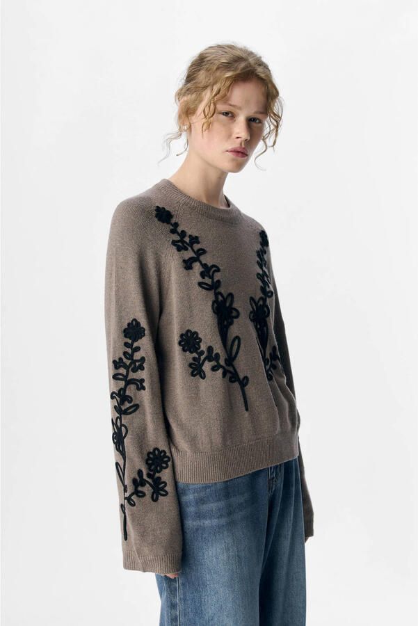 OBJECT Dames Truien & Vesten Objlaney Rubin Ls Pullover Noos Taupe - Foto 5