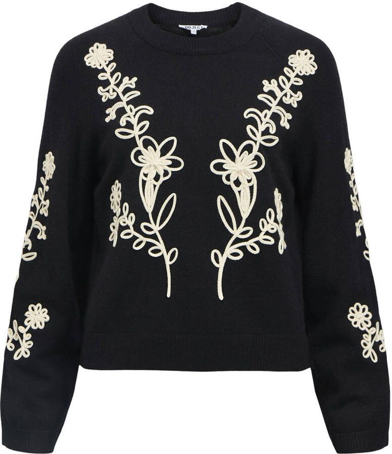 OBJECT Dames Truien & Vesten Objlaney Rubin Ls Pullover Noos Zwart - Foto 5