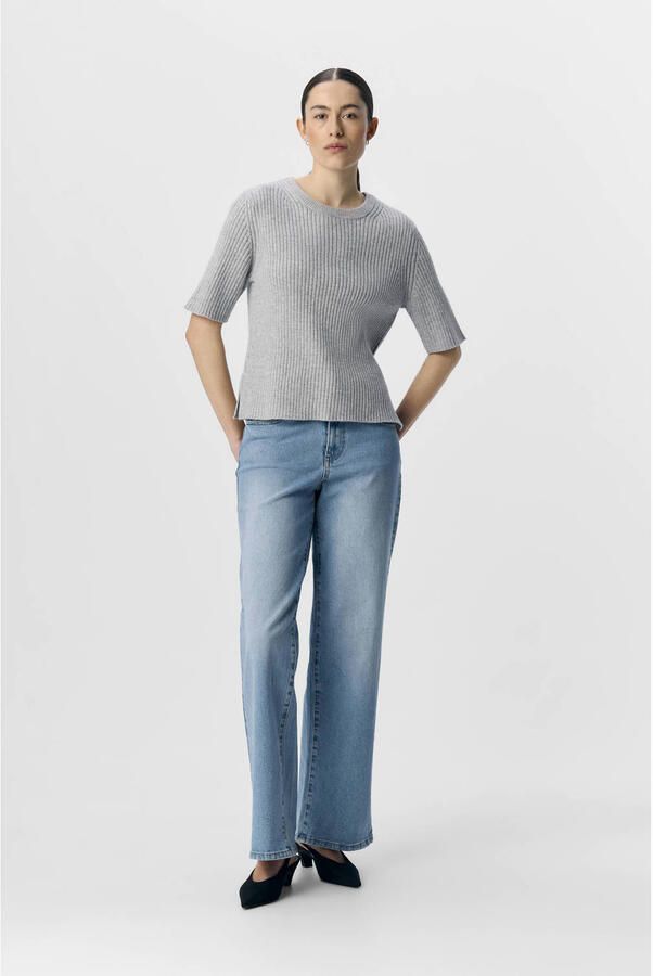 OBJECT Dames Truien & Vesten Objelva 2 4 Re O-neck Knit Grijs - Foto 5