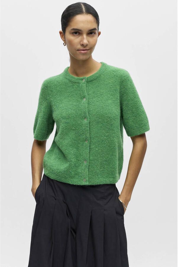 OBJECT vest groen gebreid