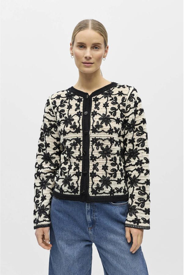 OBJECT Dames Truien & Vesten Objcari L s Re Cardigan Multi - Foto 5