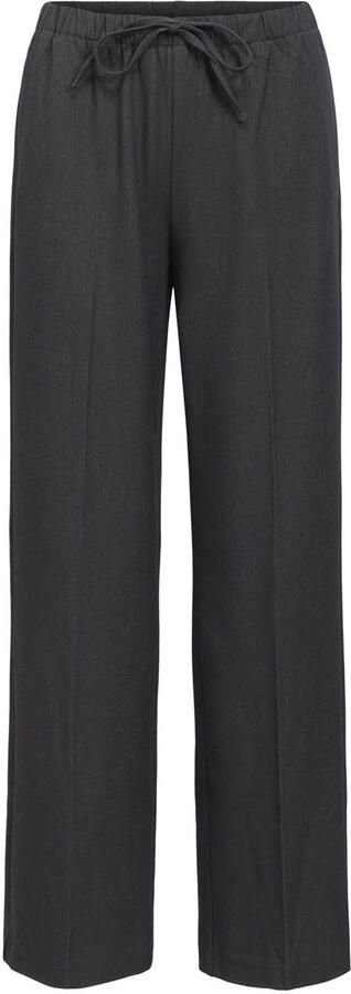 OBJECT wide leg casual broek antraciet