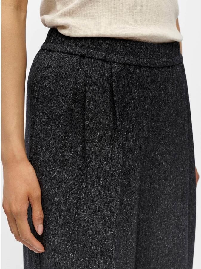 OBJECT wide leg casual broek zwart - Foto 2