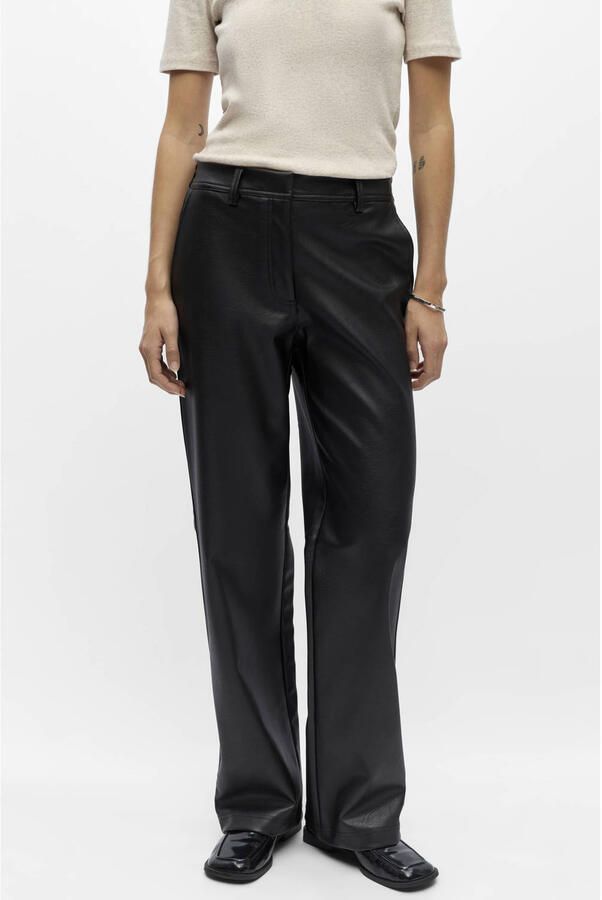 OBJECT Dames Broeken Objliva Mw Wide Pants Noos Zwart - Foto 5