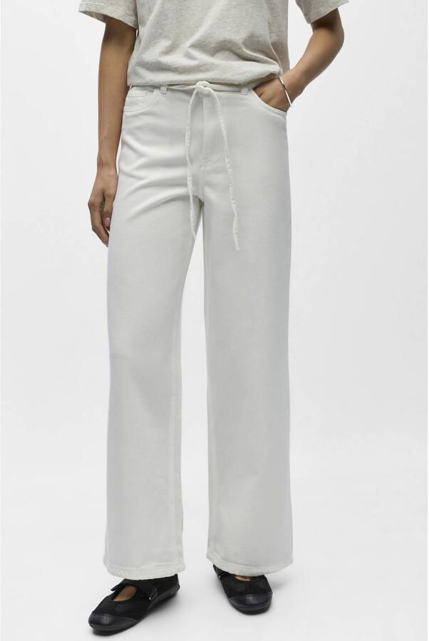 OBJECT Dames Jeans Objrosie Mw Wide Jeans Wit - Foto 5