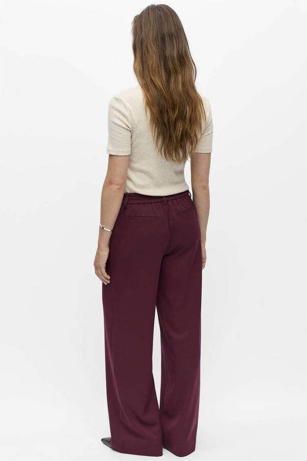 OBJECT Dames Broeken Objlisa Wide Pant Bordeaux - Foto 7