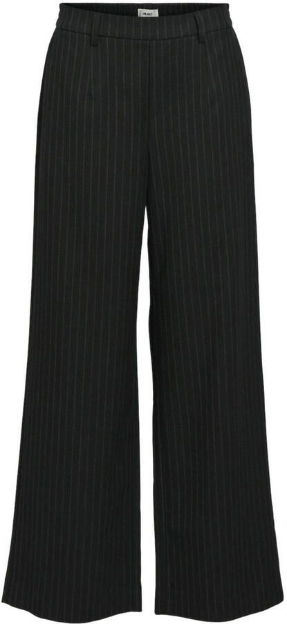 OBJECT wide leg pantalon met krijtstreep OBJLISA - Foto 7