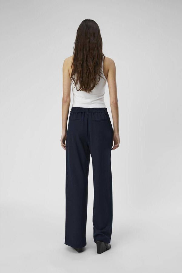 OBJECT Dames Broeken Objlisa Wide Pant Donkerblauw - Foto 6