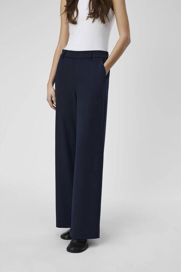 OBJECT Dames Broeken Objlisa Wide Pant Donkerblauw - Foto 5