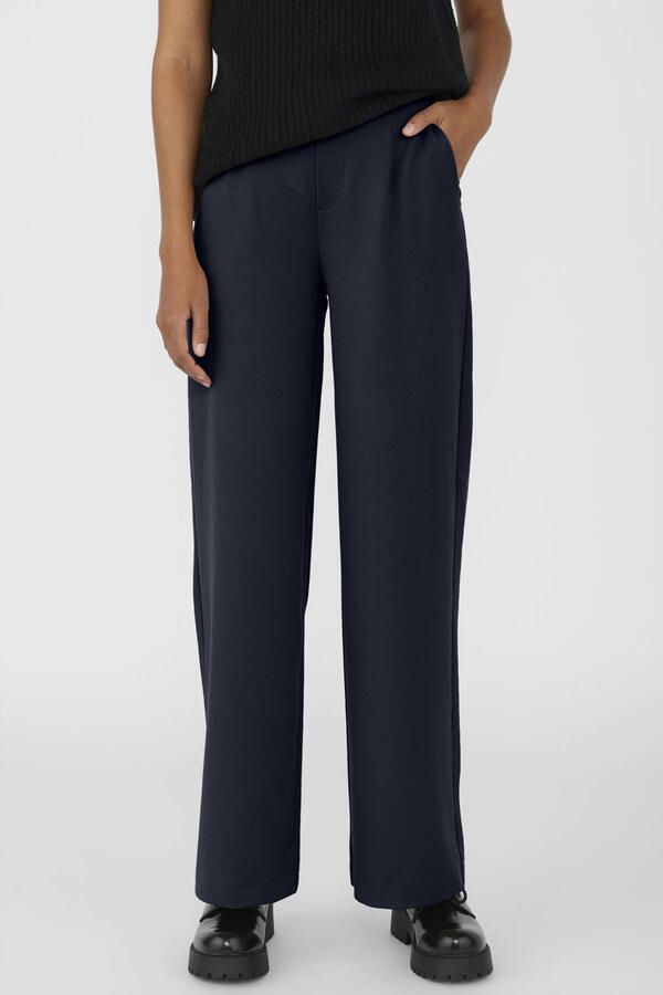 OBJECT Dames Broeken Objlisa Wide Pant Donkerblauw - Foto 5