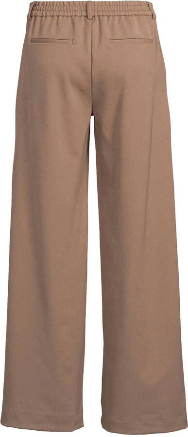 OBJECT wide leg pantalon OBJLISA van polyester taupe - Foto 5