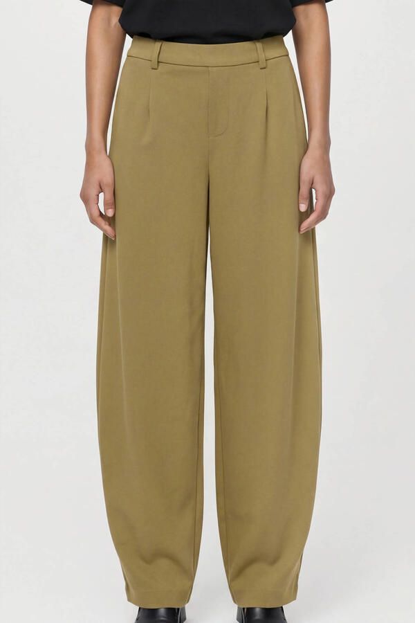 OBJECT Dames Broeken Objlisa Wide Pant Zand - Foto 5
