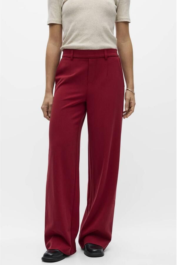 OBJECT wide leg pantalon rood