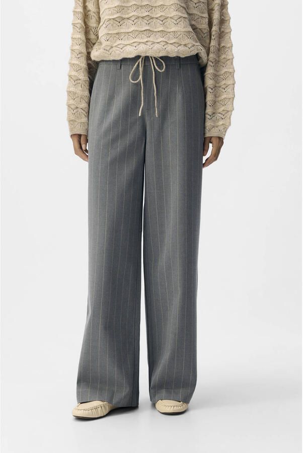 OBJECT Dames Broeken Objlisa Wide Pant Grijs - Foto 5