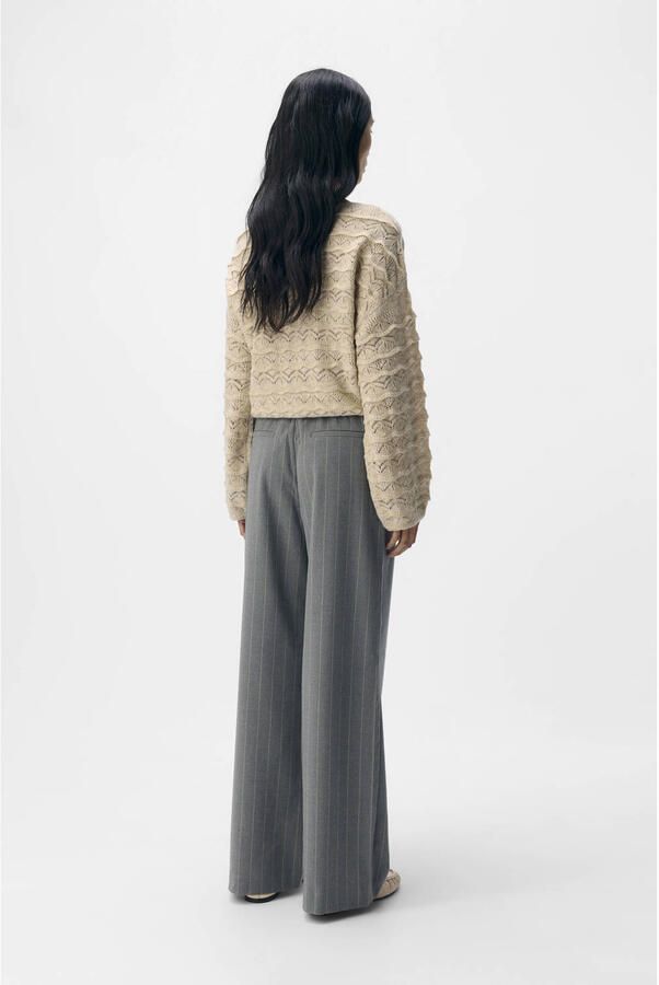 OBJECT Dames Broeken Objlisa Wide Pant Grijs - Foto 6