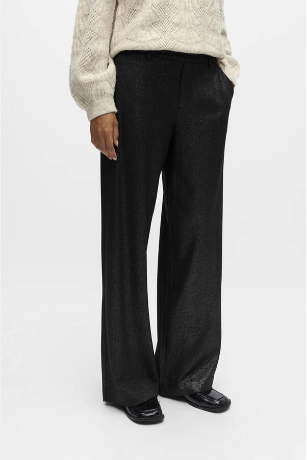 OBJECT Dames Broeken Objlisa Wide Pant Zwart - Foto 7