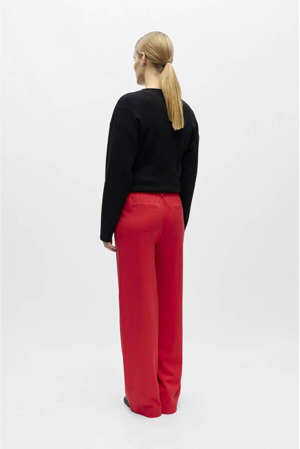 OBJECT Dames Broeken Objlisa Wide Pant Rood - Foto 6