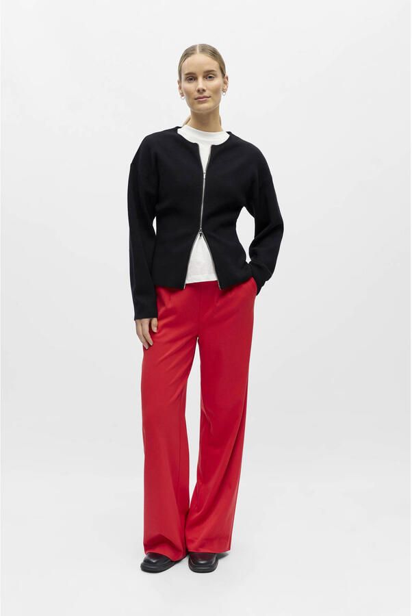 OBJECT Dames Broeken Objlisa Wide Pant Rood - Foto 7