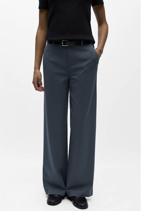 OBJECT Dames Broeken Objlisa Wide Pant Petrol - Foto 5