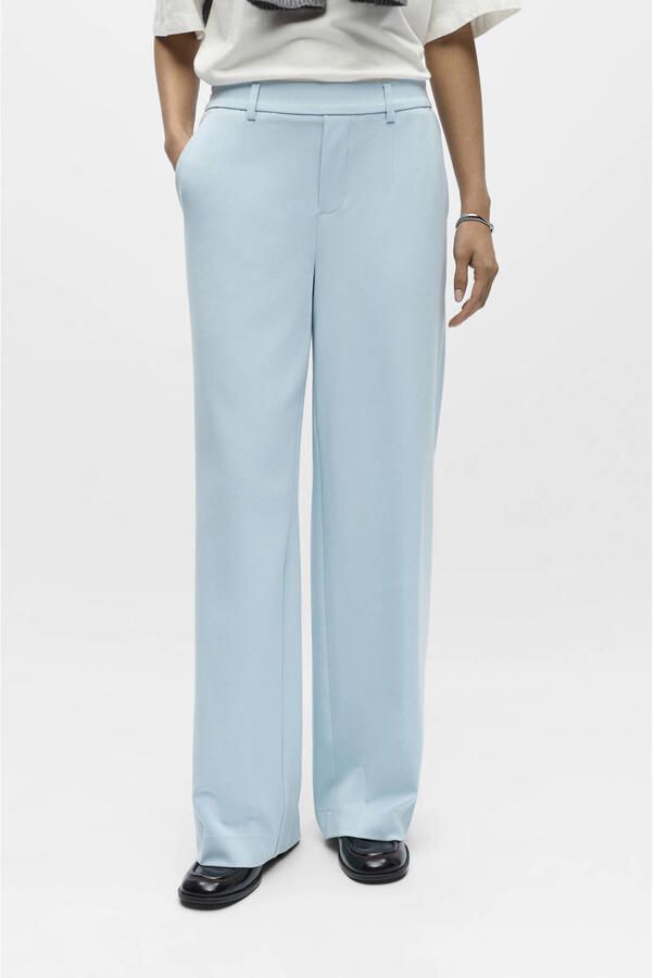 OBJECT Dames Broeken Objlisa Wide Pant Lichtblauw - Foto 5