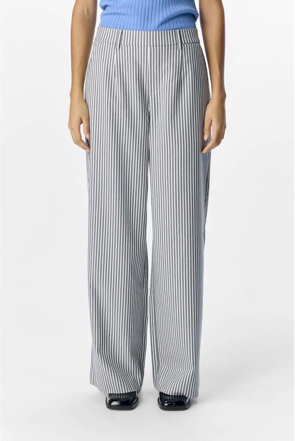OBJECT OBJLISA wide leg regular waist pantalon wit - Foto 5