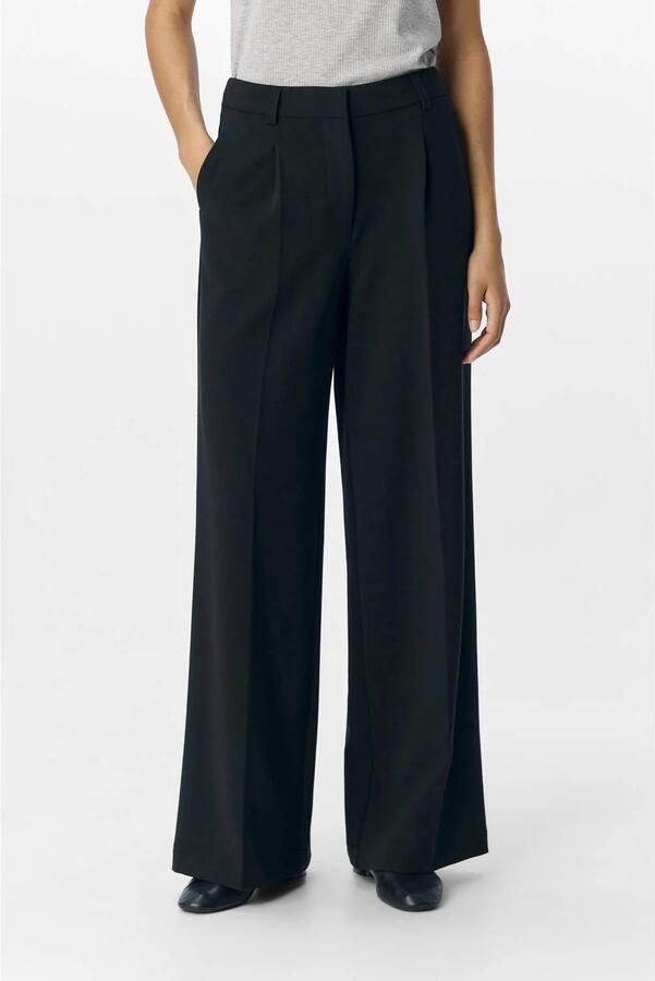 OBJECT Dames Broeken Objivy Hw Wide Pant Zwart - Foto 7