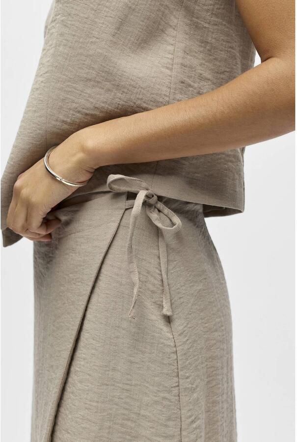 OBJECT wikkelrok taupe - Foto 2