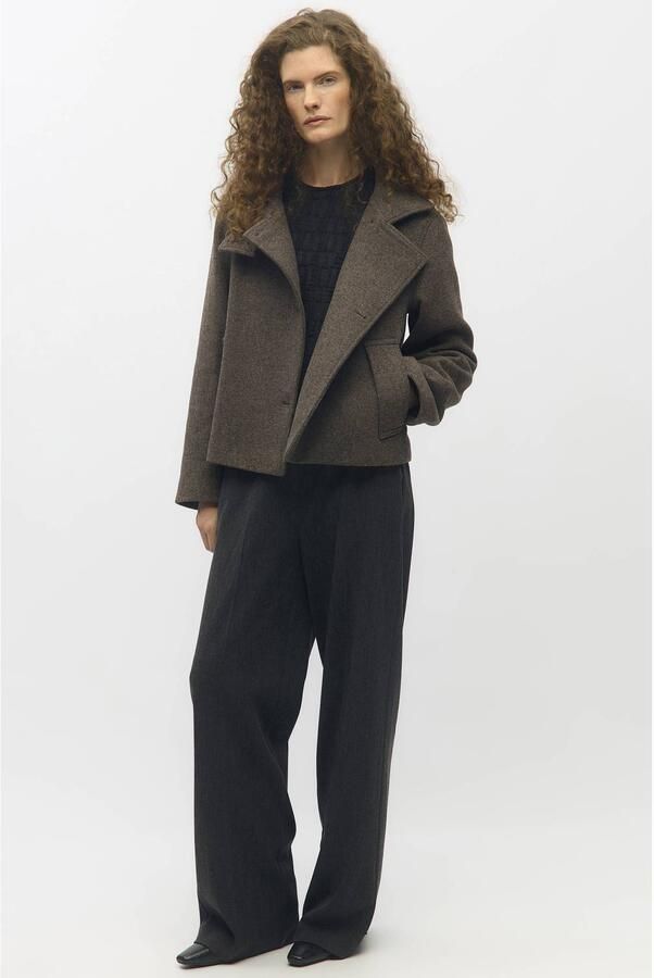 OBJECT Dames Jassen Objriki Re Short Jacket Noos Bruin - Foto 3