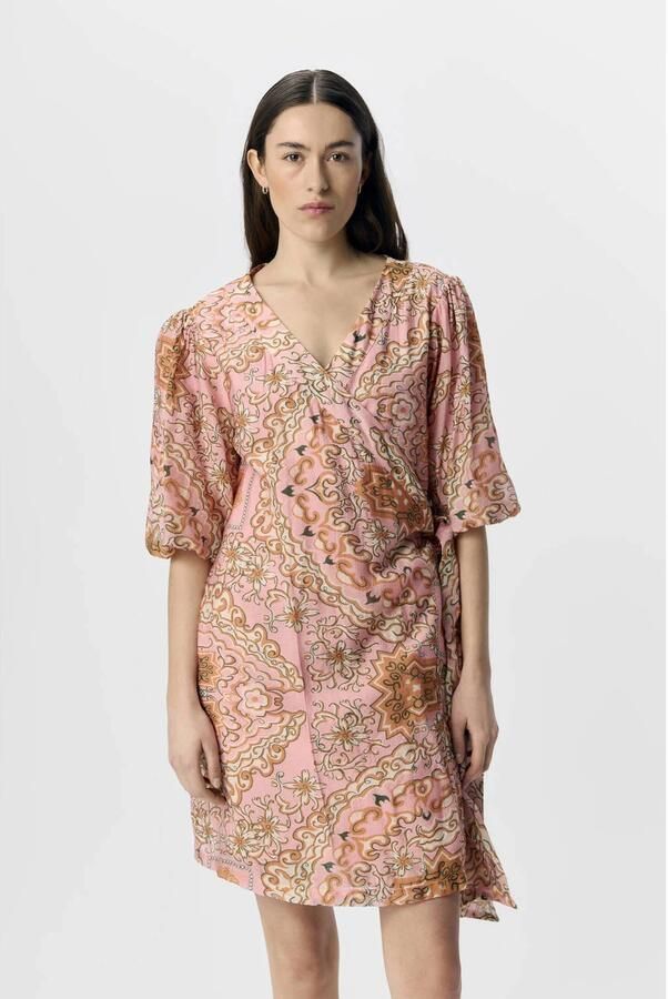 OBJECT Dames Jurken Objholly 2 4 Re Short Wrap Dress 138 Multi - Foto 5