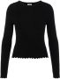 OBJECT Dames Tops & T-shirts Objharriet L s Knit Pullover Zwart - Thumbnail 2