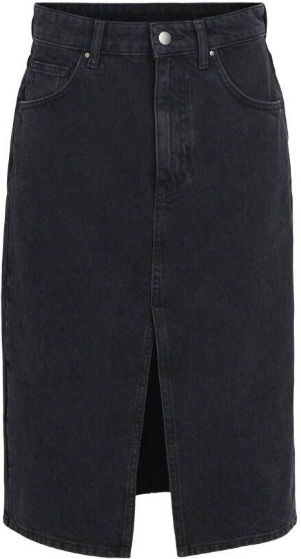 OBJECT Dames Rokken Objharlow Midi Denim Skirt Noos Zwart - Foto 2