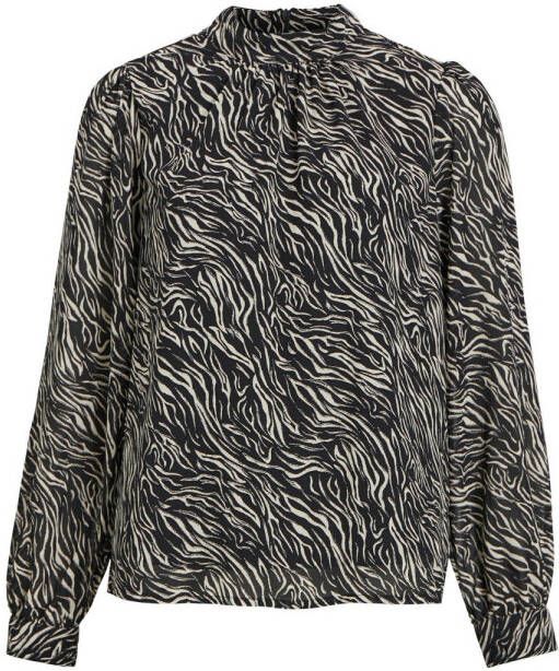 OBJECT Dames Blouses Objmila L s High Neck Top Noos Bruin - Foto 5