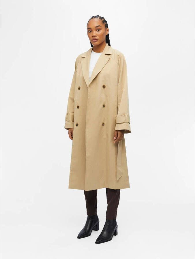 OBJECT trenchcoat jas OBJCLARA met biologisch katoen zand