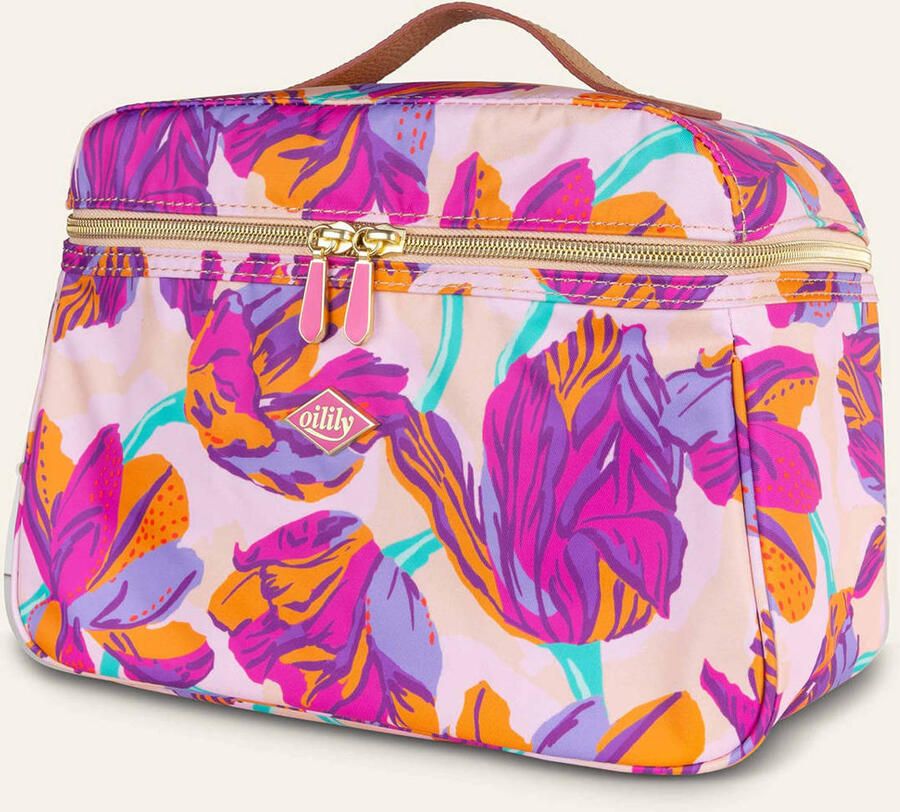 Oilily beautycase Coco met bloemen fuchsia - Foto 2