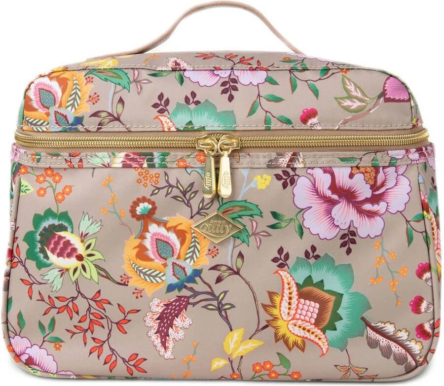 Oilily beautycase Cocos met bloemen roze