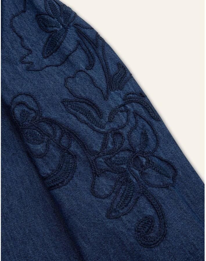 Oilily blouse met borduursels medium blue denim - Foto 2