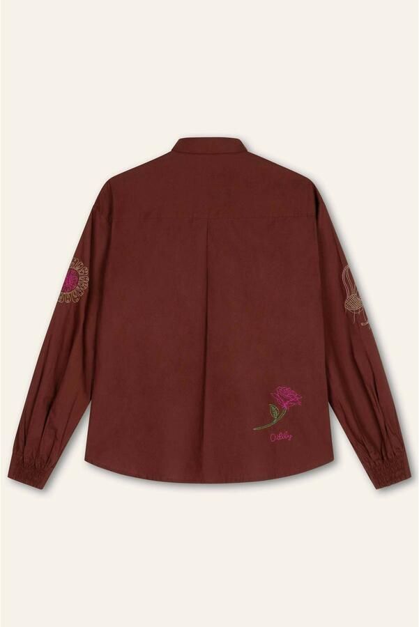 Oilily blouse met borduursels roodbruin - Foto 2