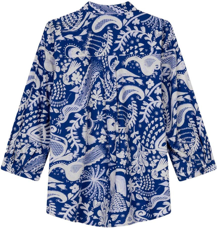 Oilily blouse met paisley print donkerblauw - Foto 2