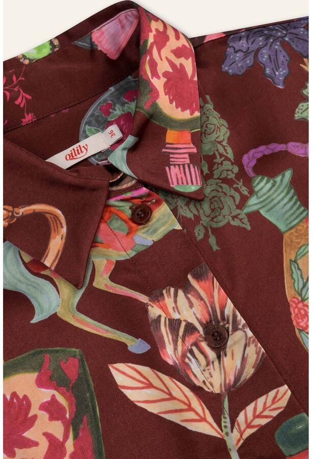 Oilily blouse met print roodbruin - Foto 2