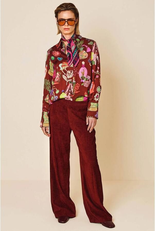 Oilily blouse met print roodbruin - Foto 3
