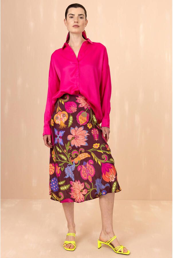 Oilily gebloemde A-lijn rok multi