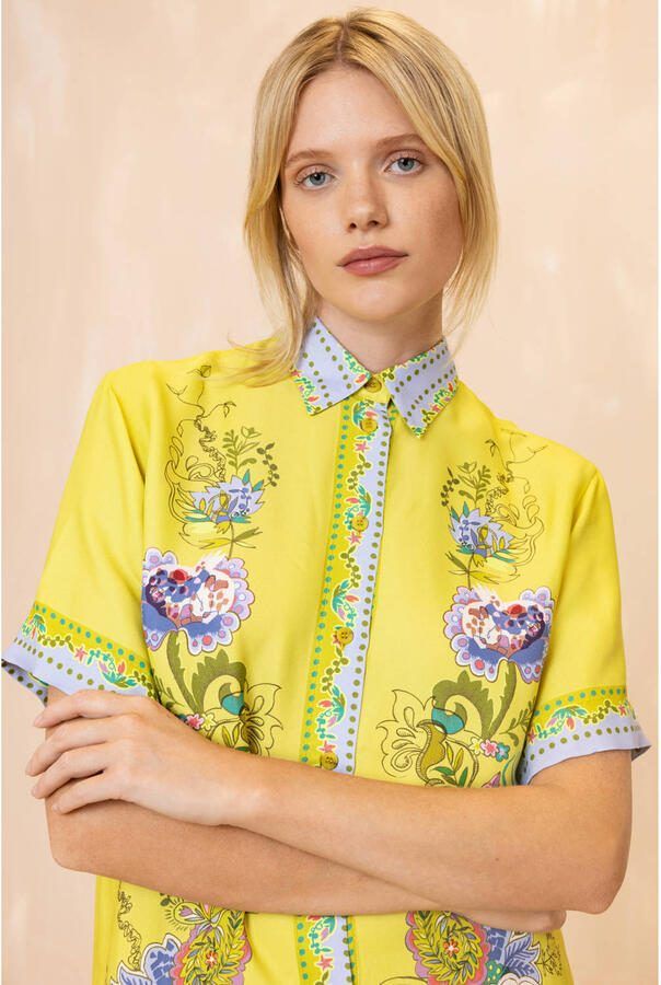 Oilily gebloemde blouse geel